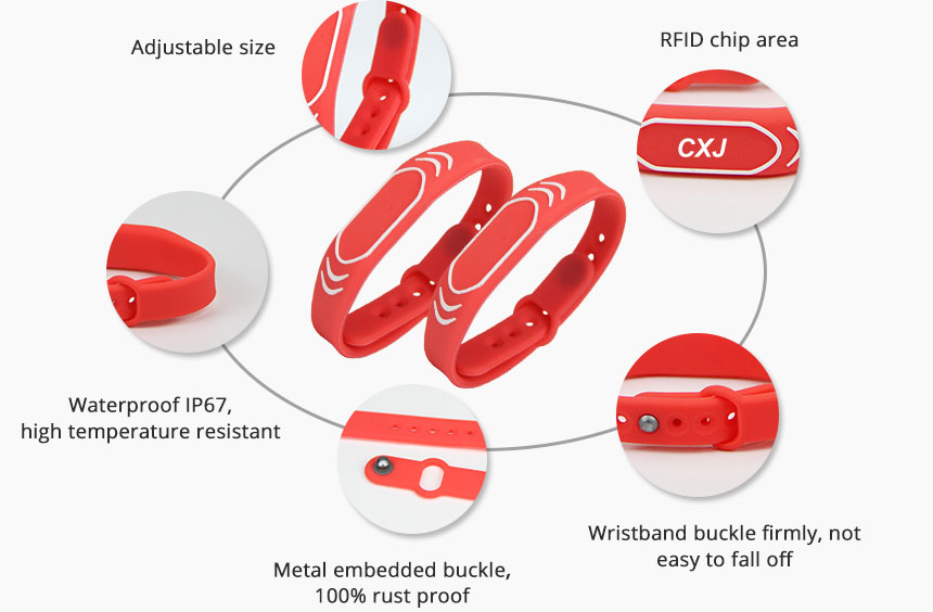 Details of RS-AW002 Plug-in locking HF RFID Bracelet