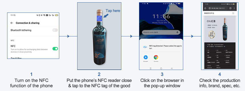 Use CXJ NFC anti-counterfeiting, three steps to easy identify the authenticity of the goods