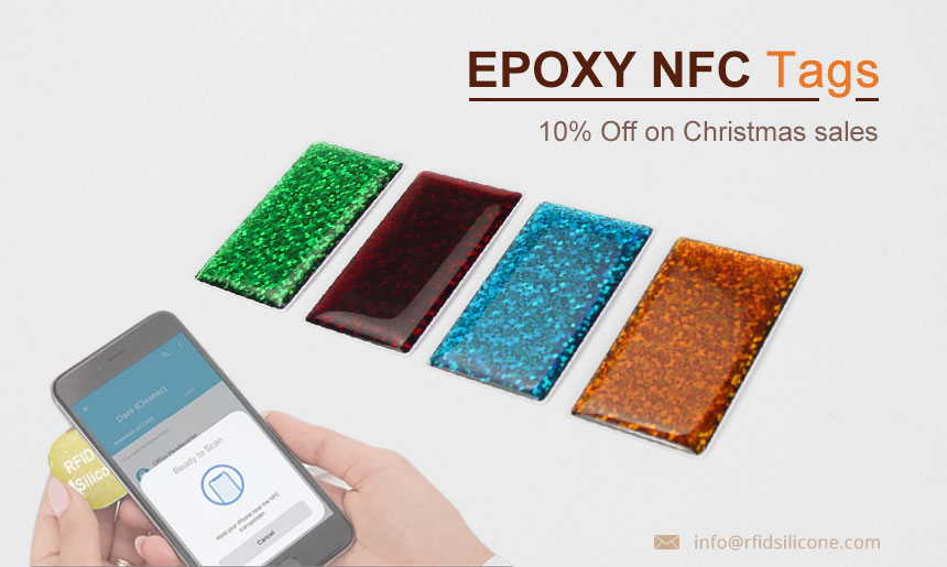 Epoxy NFC Social Media Tag for Sharing Contact Infomation