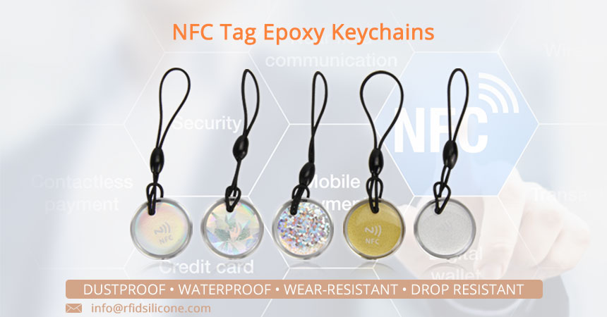 NFC Buy 13.56MHz NFC Tag Keychain with Fully Coated Epoxy Drip