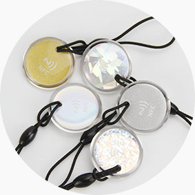 NFC Tag Keychain Diameter 20MM Epoxy Card from RFIDSilicone.com