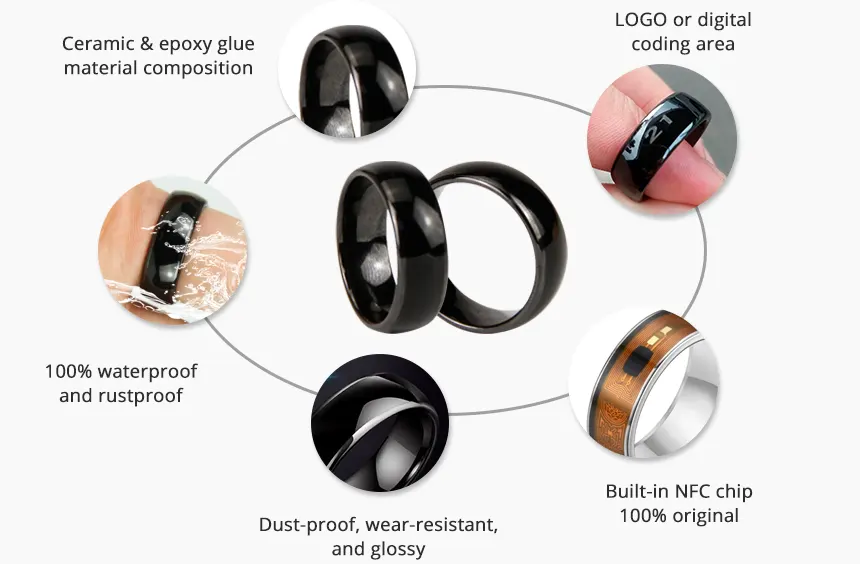 Ceramics NFC ring contactless payment NFC Tag Details
