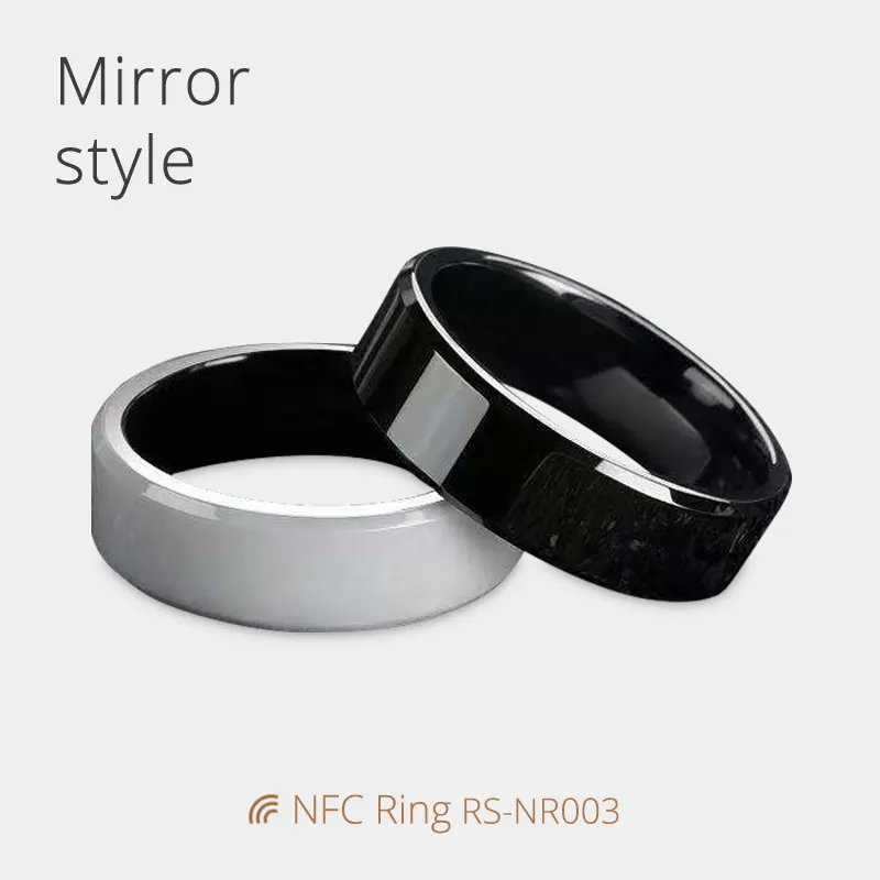 Pure Ceramic NFC RFID Ring Smart Finger Ring for Social Media