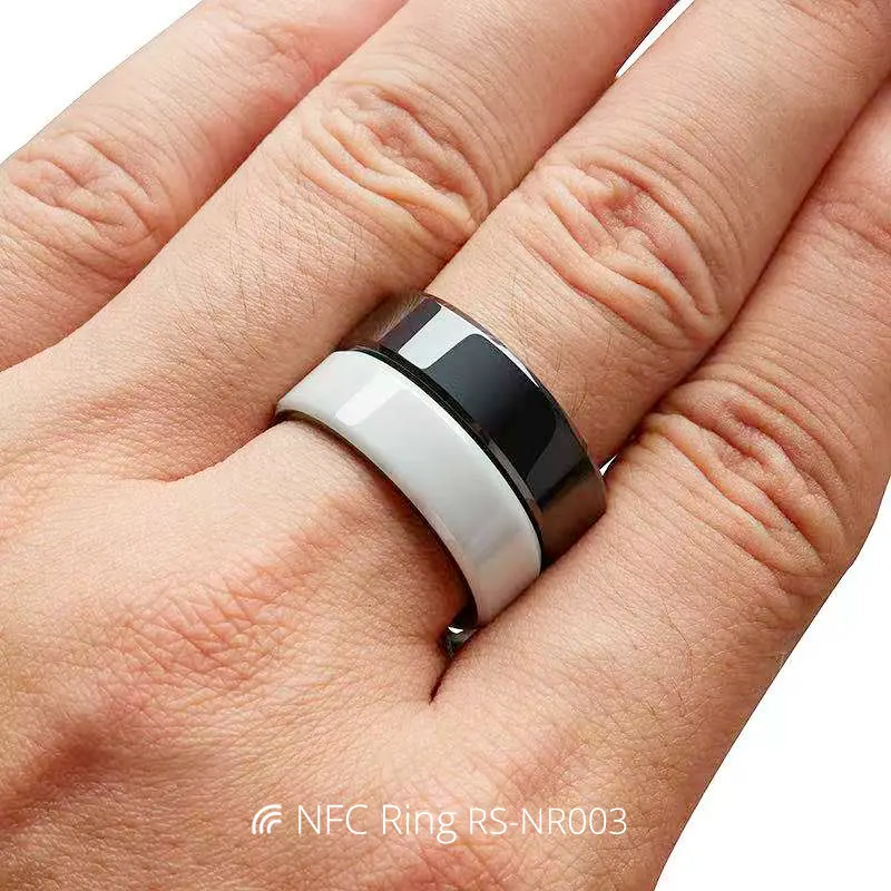 Pure Ceramic NFC RFID Ring Smart Finger Ring for Social Media