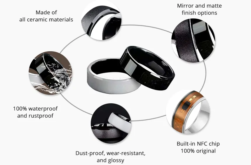 Ceramic NFC RFID Ring Details