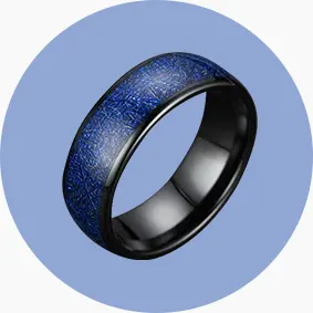 Ceramic Ink Lines NFC Ring