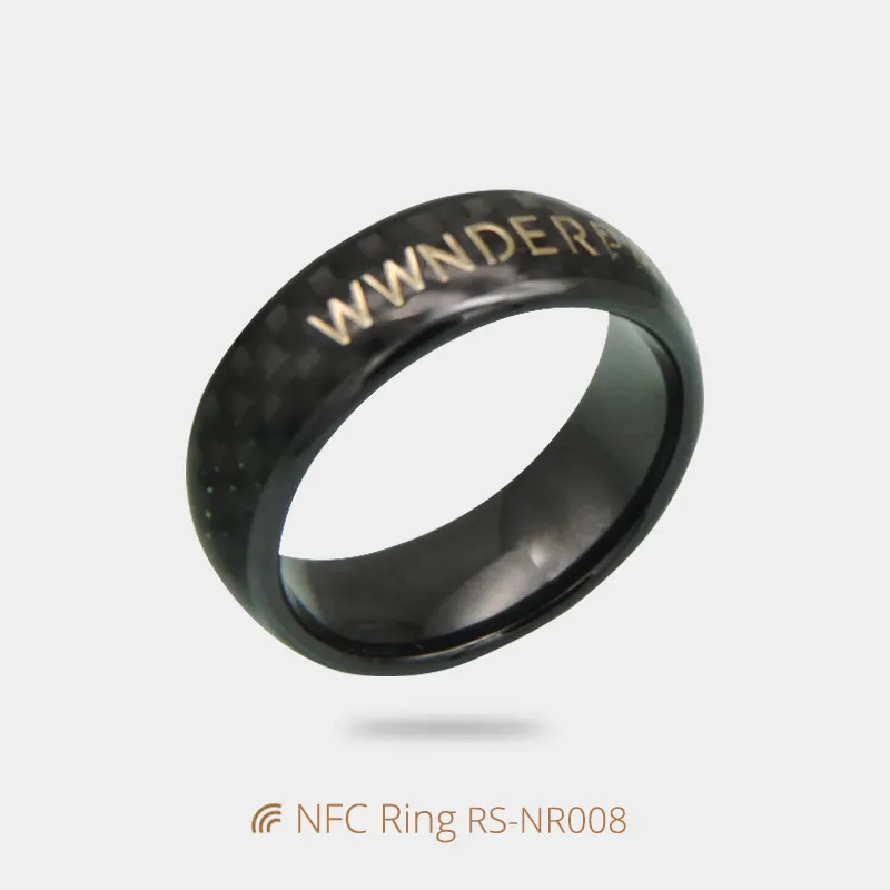 Pure Ceramic NFC RFID Ring Smart Finger Ring for Social Media