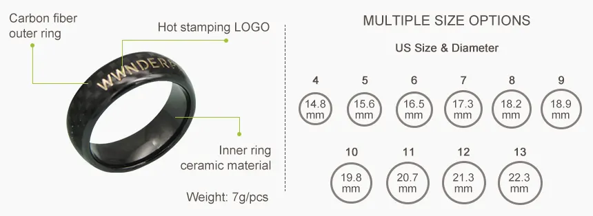 Smart Ring for Men Women Size