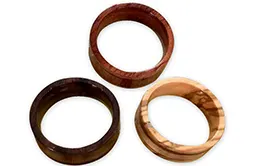 NFC wood rings made of different woods