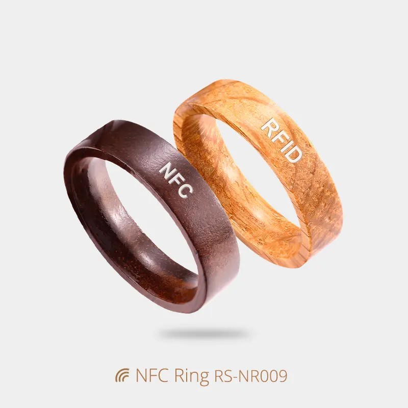 Wood NFC Ring Payment NTAG213 Smart Finger Ring