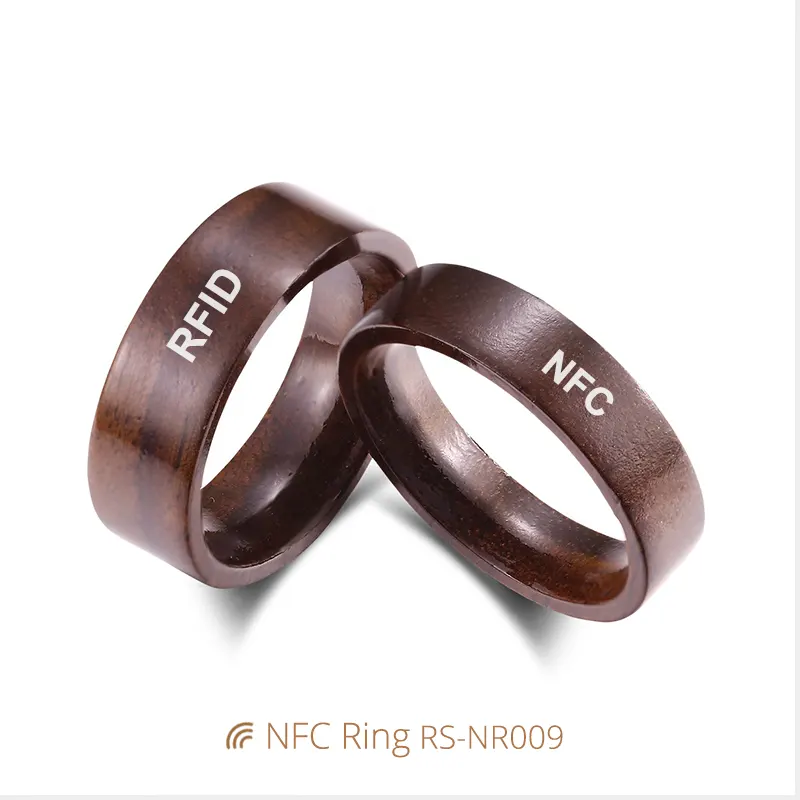 Wood NFC Ring Payment NTAG213 Smart Finger Ring