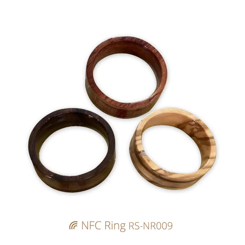 Wood NFC Ring Payment NTAG213 Smart Finger Ring