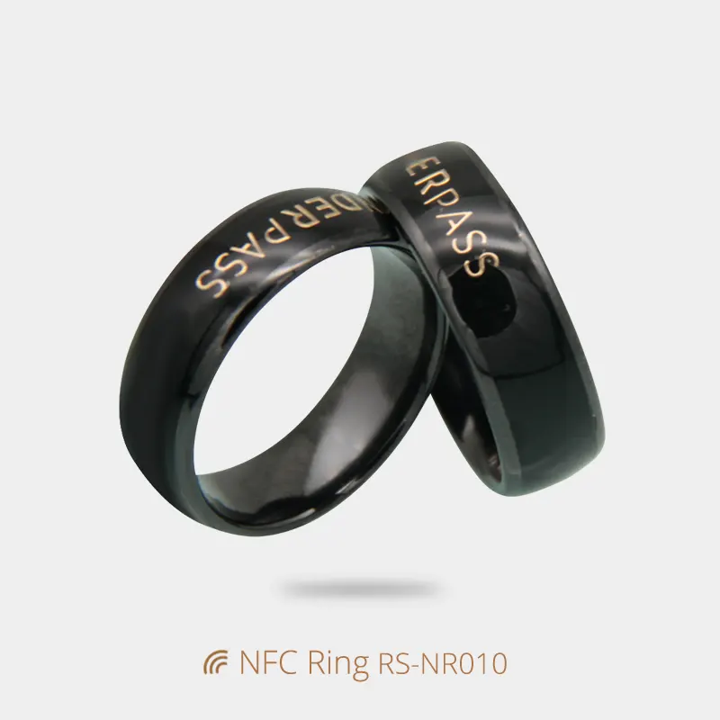 Best Contactless Payment Ring Black Ceramics Ring with LOGO