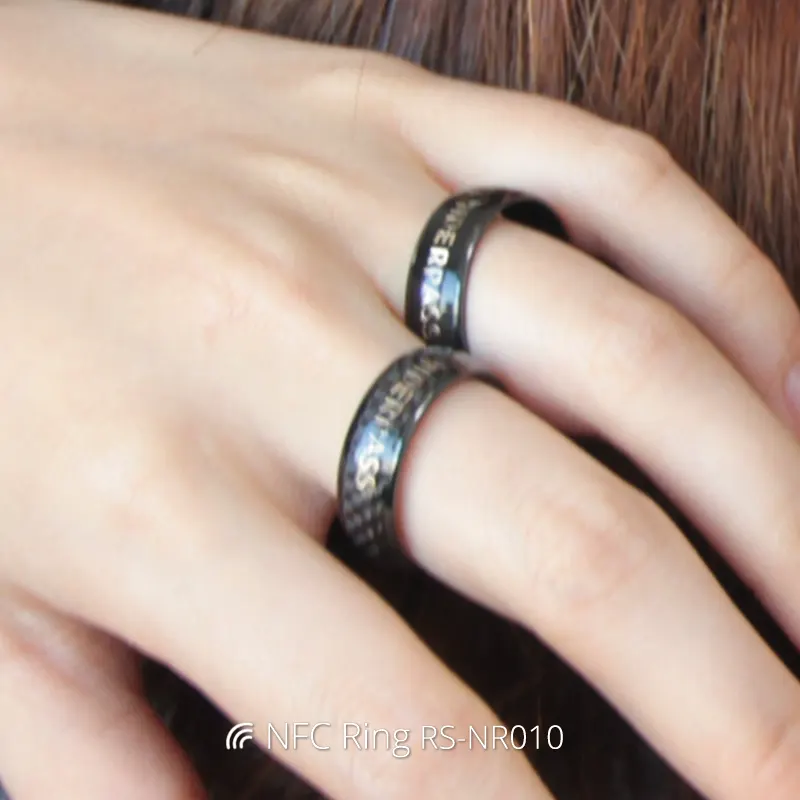 Best Contactless Payment Ring Black Ceramics Ring with LOGO