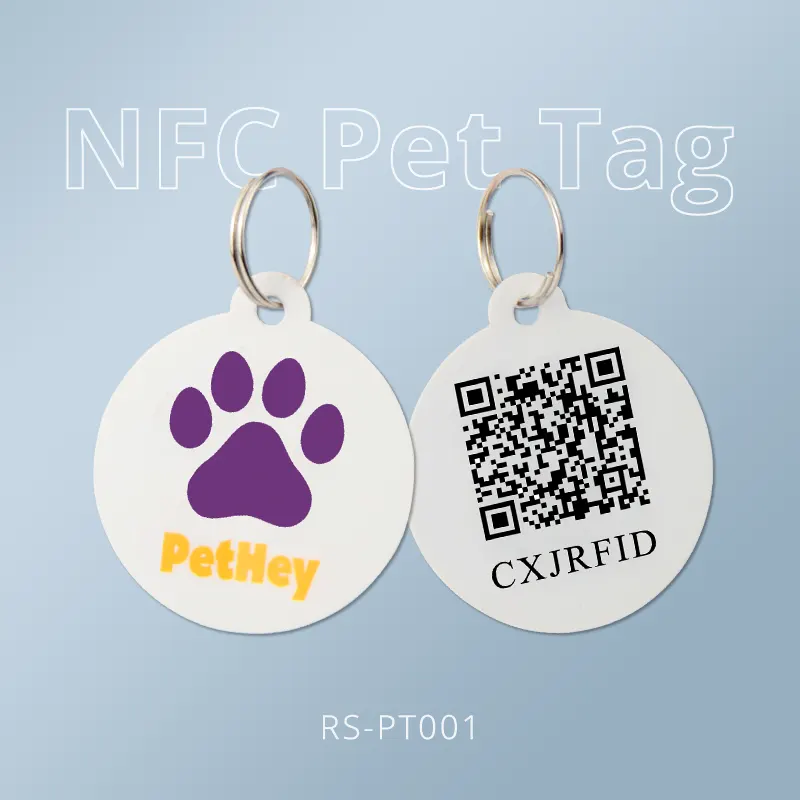 Pet NFC Tags QR Code NFC Identification for Pet Protection