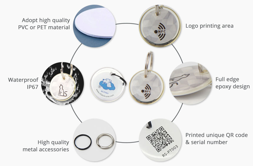 Details of Customized Full Epoxy Pet NFC Tag RS-PT003