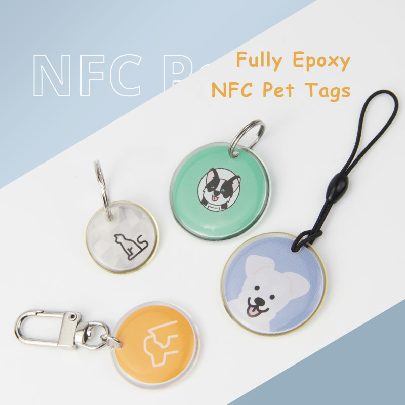 Customized Full Epoxy Pet NFC Tag With NFC & QR Code