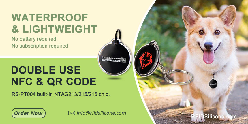 Wholesale Smart Epoxy NFC Dog Tag RS-PT004 QR Code & NFC Tags