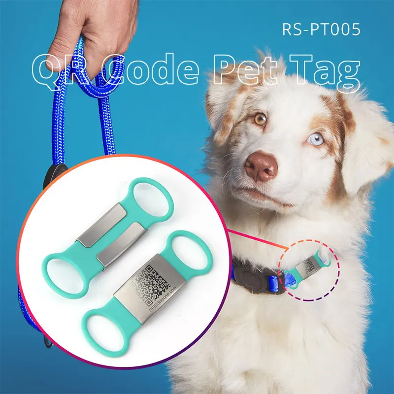 Wholesale QR Code Dog Tag Engraved Metal Pet Tag