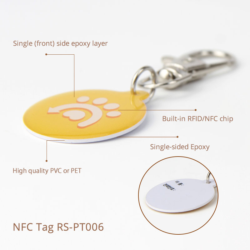 Single-sided Epoxy NTAG213 NFC Tag with Metal Buckle