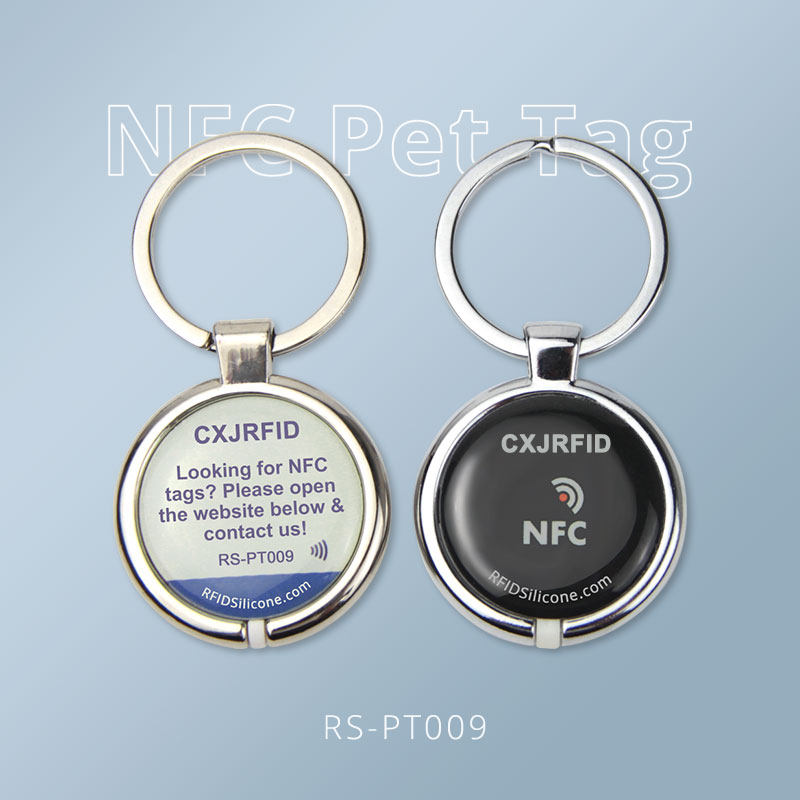 Stainless Steel Edge NTAG216 Pet Tag NFC Epoxy Tags