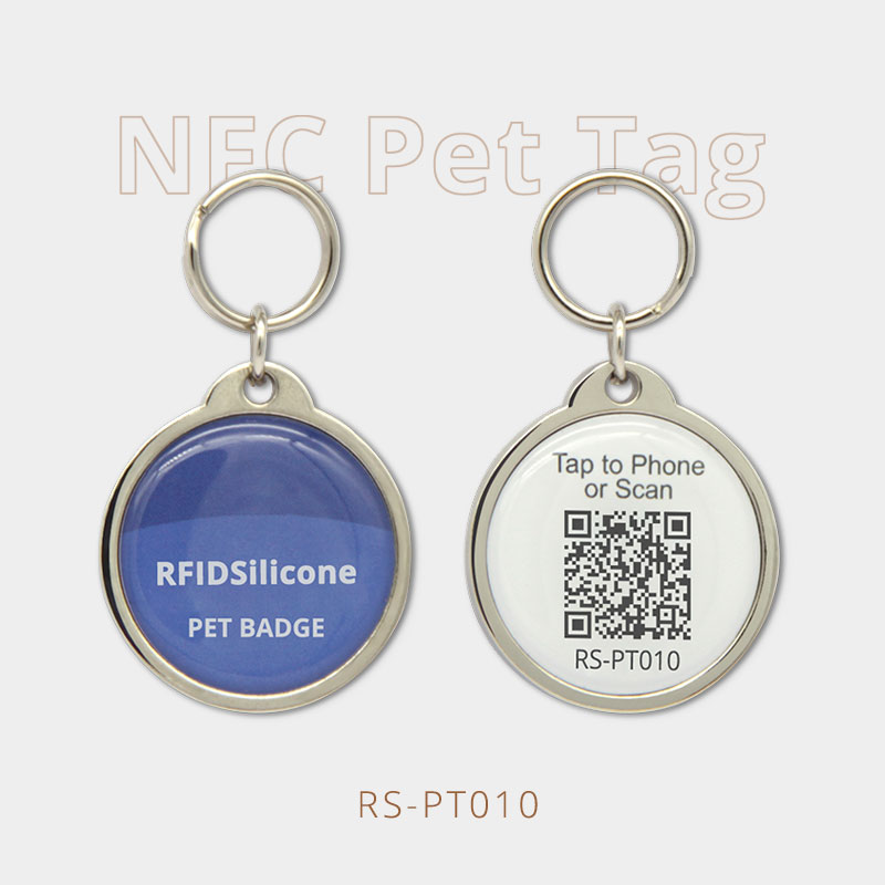 Metal Edge NFC Smart Dog Tag QR Code Pet ID Badges