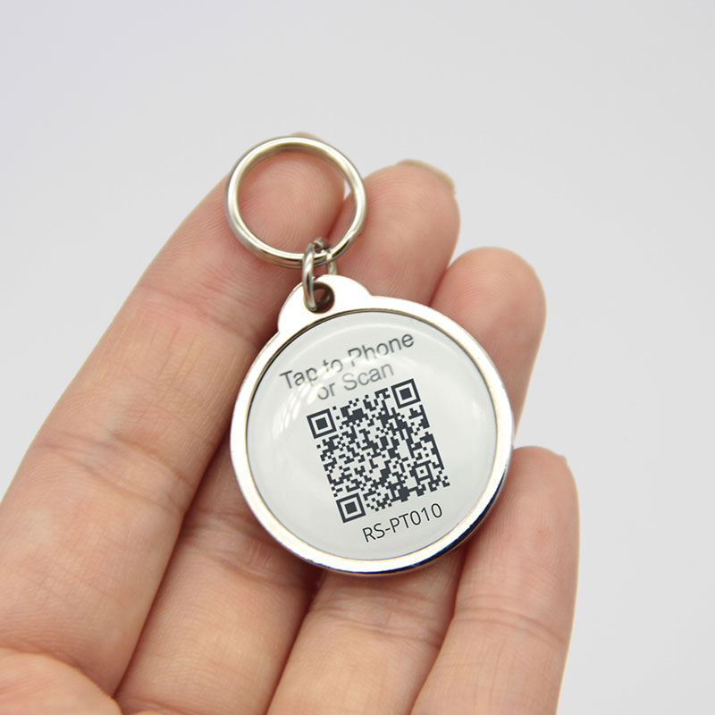 Metal Edge NFC Smart Dog Tag QR Code Pet ID Badges