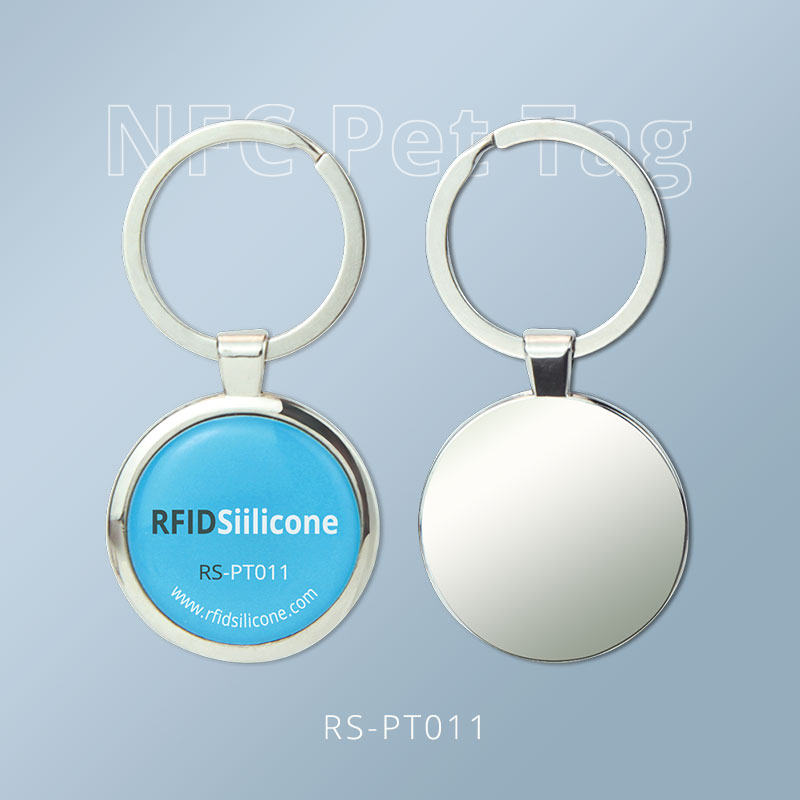 Customized Metal Edge RFID Dog Tag Anti-lost NFC Pet Tags