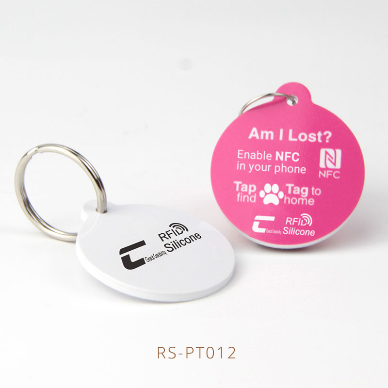 Anti-lost NFC Pet Badge Thick PVC RFID Tags For Dogs