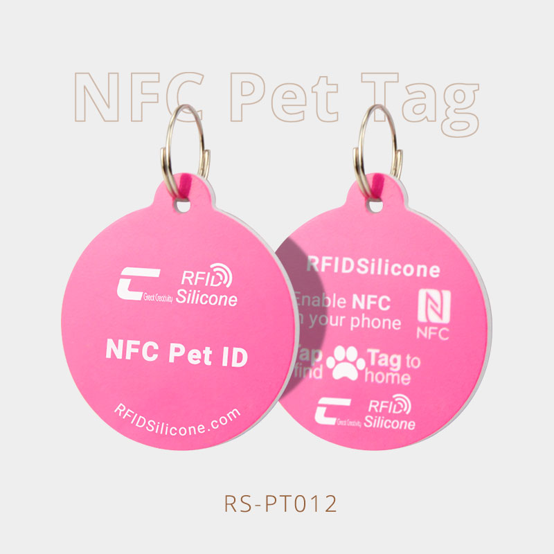 Anti-lost NFC Pet Badge Thick PVC RFID Tags For Dogs