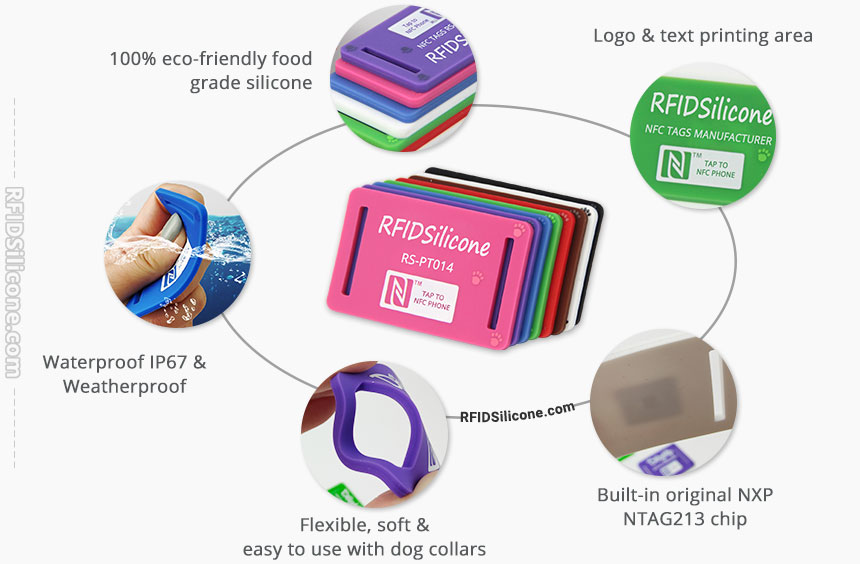 Details of Custom Silicone NFC Pet Tag RS-PT014