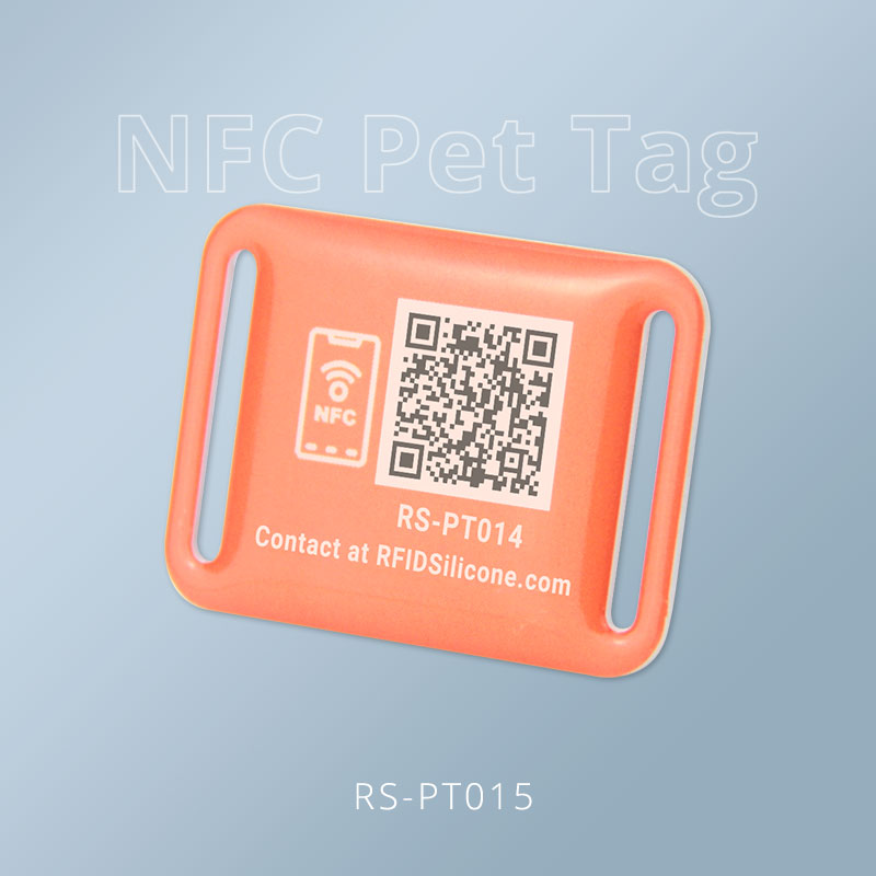 Custom Sewn In Dog Collar Epoxy NFC & QR Code Pet Tag