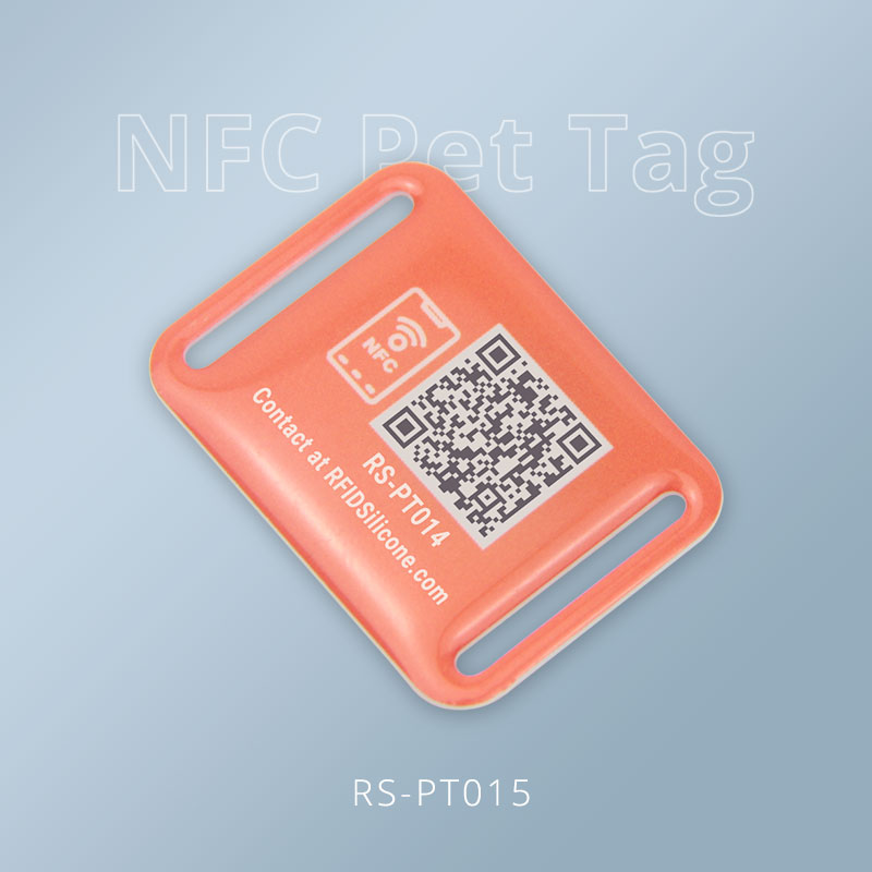 Custom Sewn In Dog Collar Epoxy NFC & QR Code Pet Tag