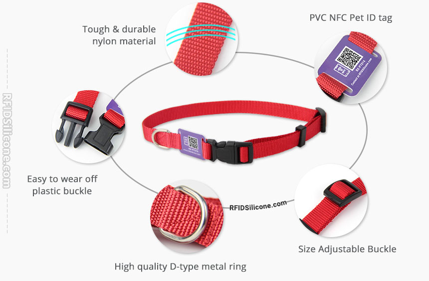 Details of NFC Dog Collar QR Code Pet Collars RS-PT016 with Mini NFC Card