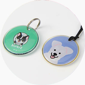 Get Full Epoxy Diameter 34mm Anti-lost NFC & QR Code Dog Tag from RFIDSilicone