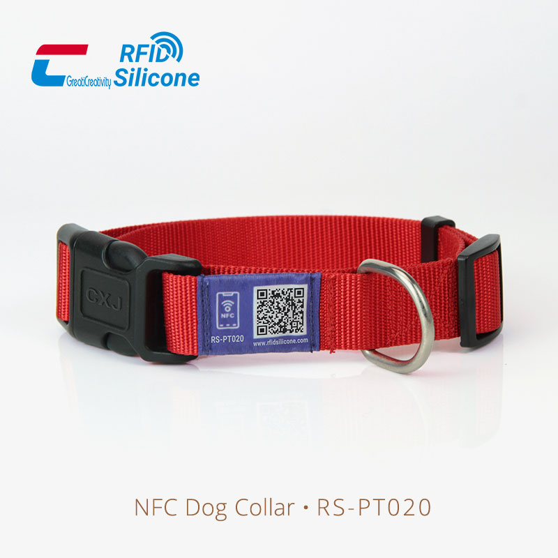 Custom RFID Dog Collar NFC & QR Code Nylon Pet Collars