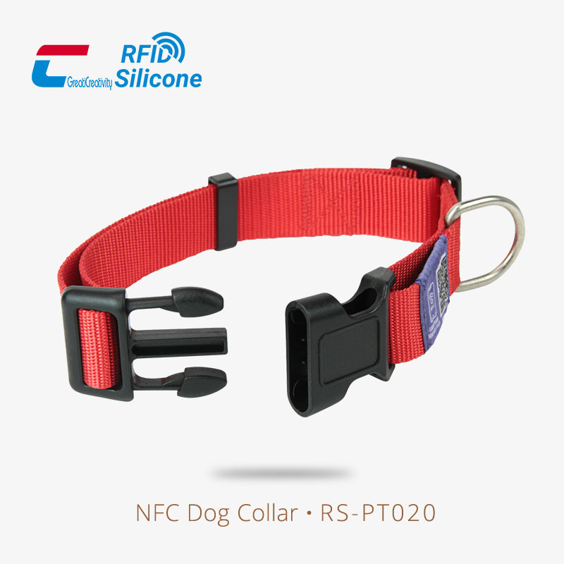Custom RFID Dog Collar NFC & QR Code Nylon Pet Collars