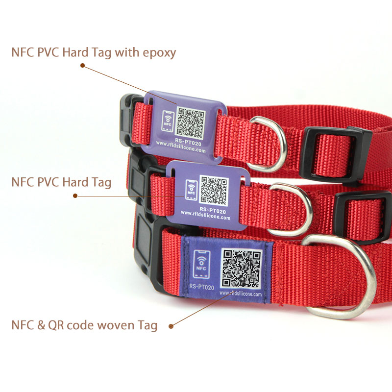 Custom RFID Dog Collar NFC & QR Code Nylon Pet Collars