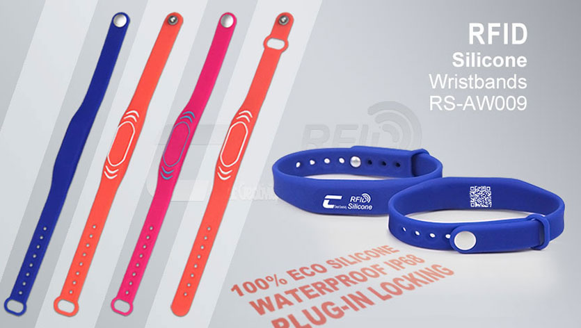 RS-AW009 RFID Silicone Wristband with LF, HF & NFC Chip