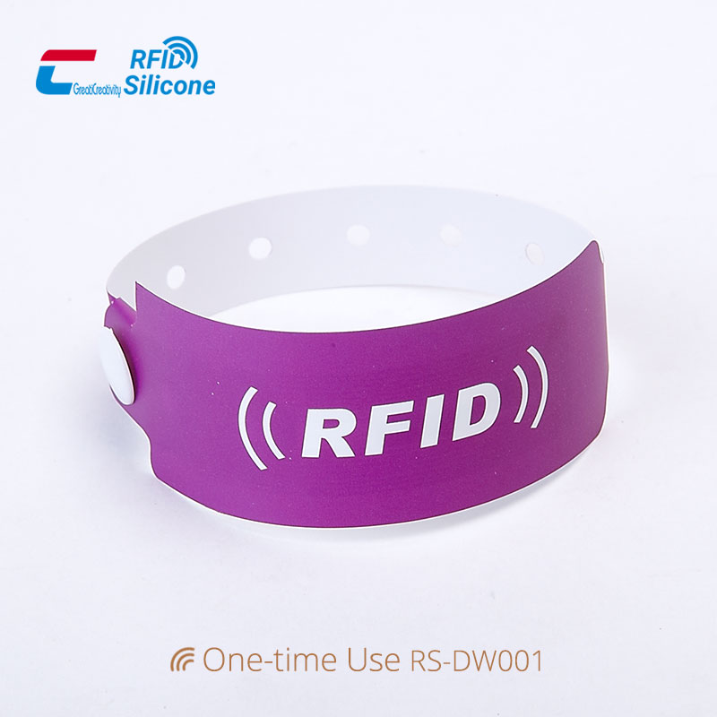 One-time Use RFID Paper Wristband Disposable Bracelets