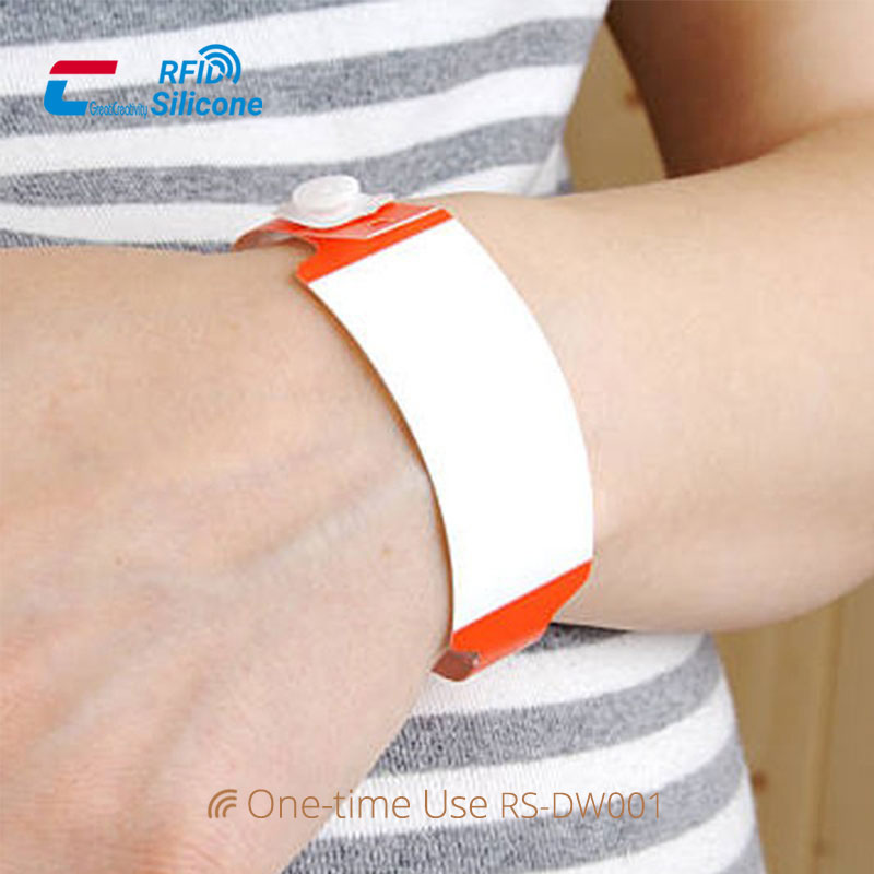 One-time Use RFID Paper Wristband Disposable Bracelets