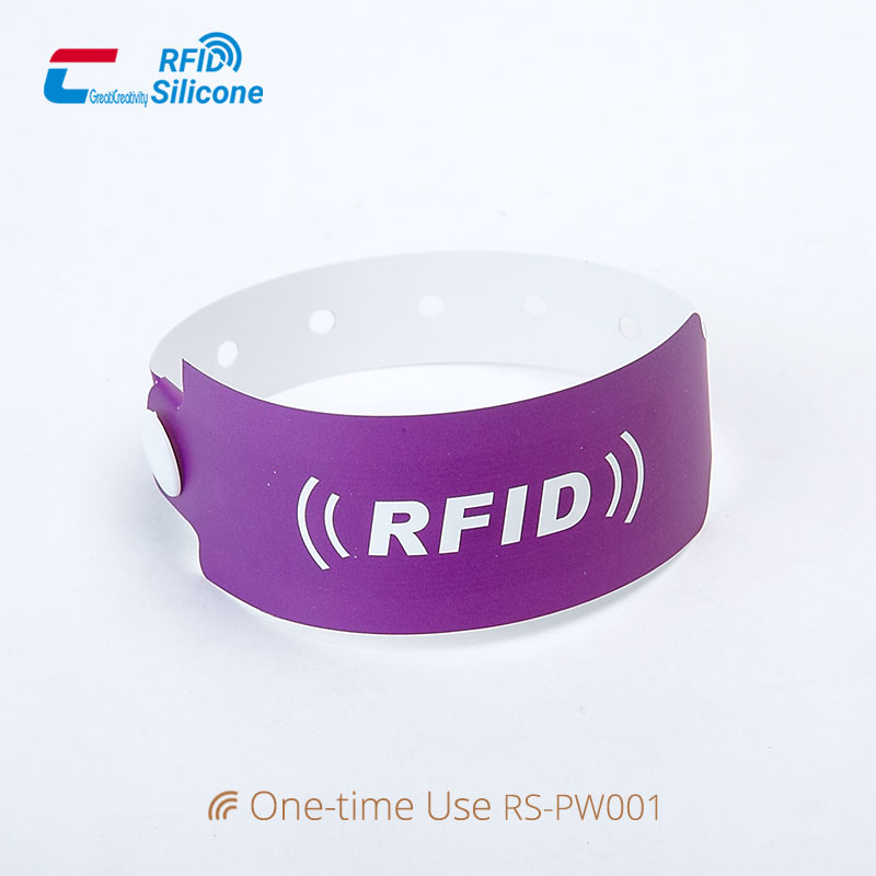 Anti-tamper Paper RFID Wristbands Festival Bracelets Wholesale