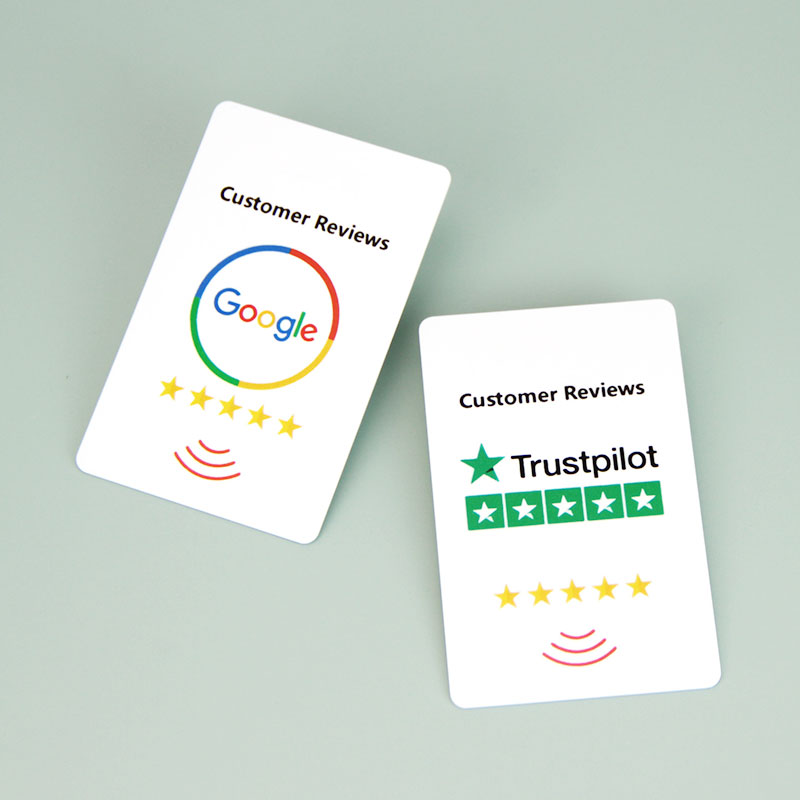 NFC Review Card NTAG213 Google Review Cards & Tags