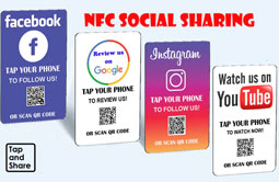 RFIDSilicone NFC Card Work with multiple Social media platforms.
