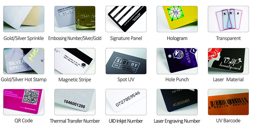 Craft Options of RFID NFC PVC Card