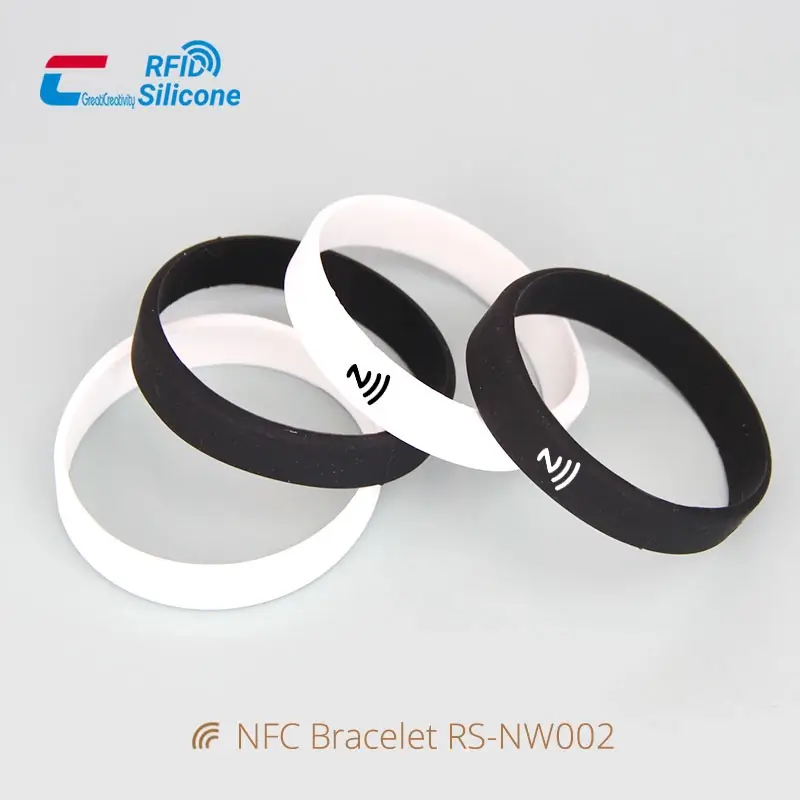 Simplest NFC Silicone Wristbands Digital Social Bracelets