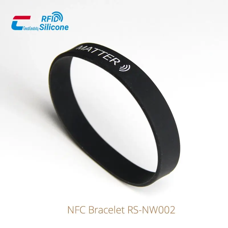 Simplest NFC Silicone Wristbands Digital Social Bracelets