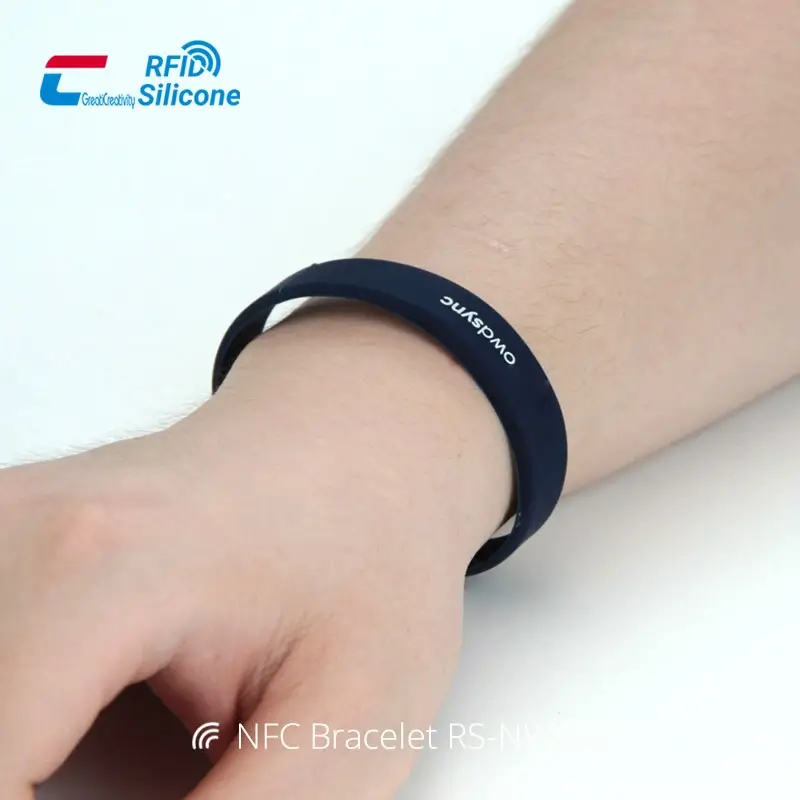 Simplest NFC Silicone Wristbands Digital Social Bracelets