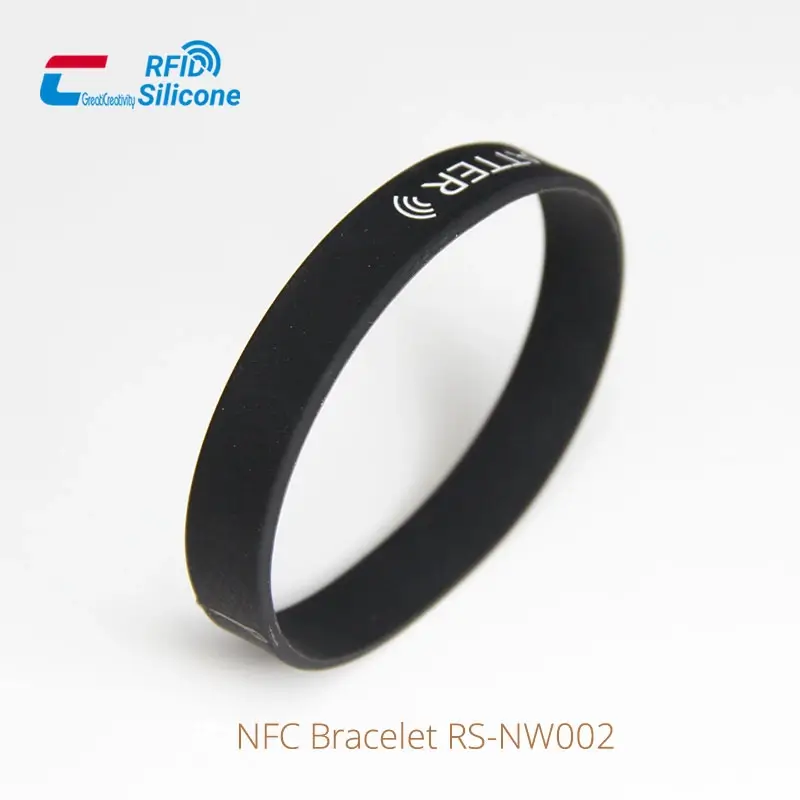 Simplest NFC Silicone Wristbands Digital Social Bracelets