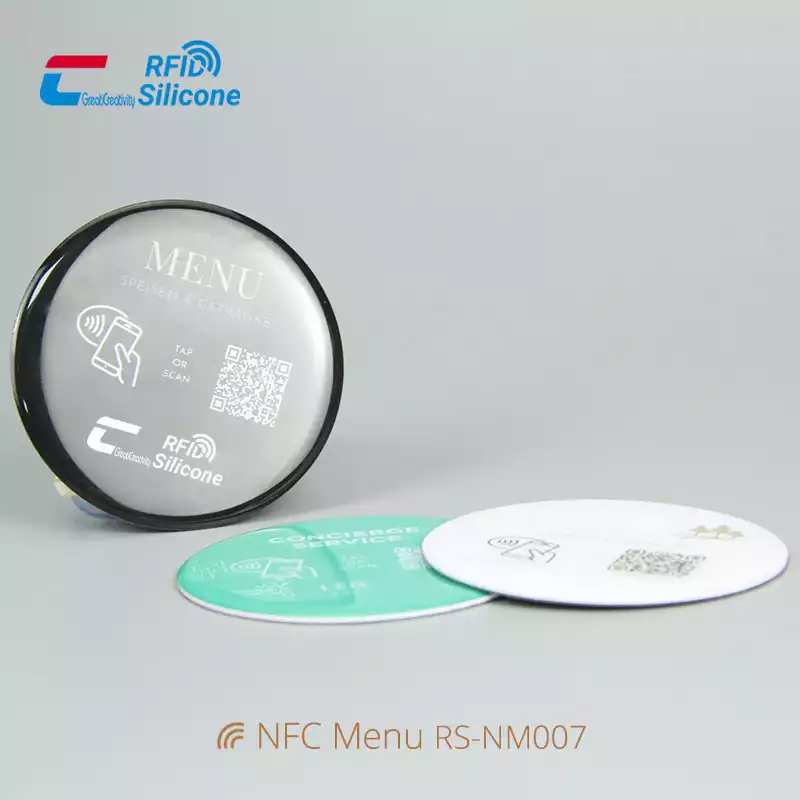 Round Smart Epoxy Menu NFC Tags Color Printed NFC Tags